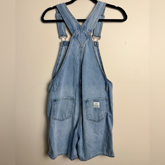 Gap shortalls 100% cotton size XS light wash cabincore cottagecore granola girl - Picture 5 of 7